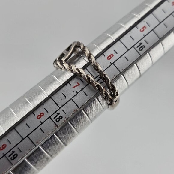 Narcotics Anonymous Sterling Silver Rope Ring  925 NA Size 6.25 Tapered Sober - Picture 2 of 9